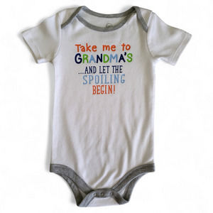 Wonder Nation Bodysuit "Take Me To Grandma's...And Let The Spoiling Begin!" 24M